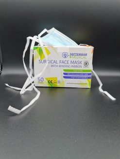 Mund- und Nasenschutz, medizinische Maske „OP-Maske CE“ Typ II, 3lag., zum Binden, aus mehrlagigem Vlies, 50 St/Pkg im Spenderkarton. Aktion