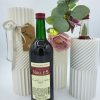 2erlei Geschenkebox oder Aufbewahrungsbox, 2 teiliger Behälter für Standard-Wein- oder Saft Flaschen, als Deko-Vasen oder auch Lebensmittel uvm, Weiß, 1 St