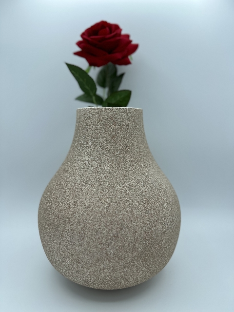 Vase Sophie Stone-Optik Sand, PADRU - Pail Druck 3D-Druck Manufaktur, ein Marke von Das Teamwork CoPa e.U.