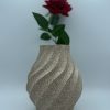 Vase Tina Stone-Optik Sand - PADRU - Pail Druck 3D-Druck Manufaktur, ein Marke von Das Teamwork CoPa e.U. Design Mike P.