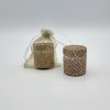 Dose Struktur im Geschenkesäckchen, 3D-PLA, Stone-Optik Sand, Gr. 5x5,5cm, PADRU-by Das Teamwork