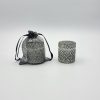 Dose Struktur im Geschenkesäckchen, 3D-PLA, Stone-Optik dunkel, Gr. 5x5,5cm, PADRU-by Das Teamwork