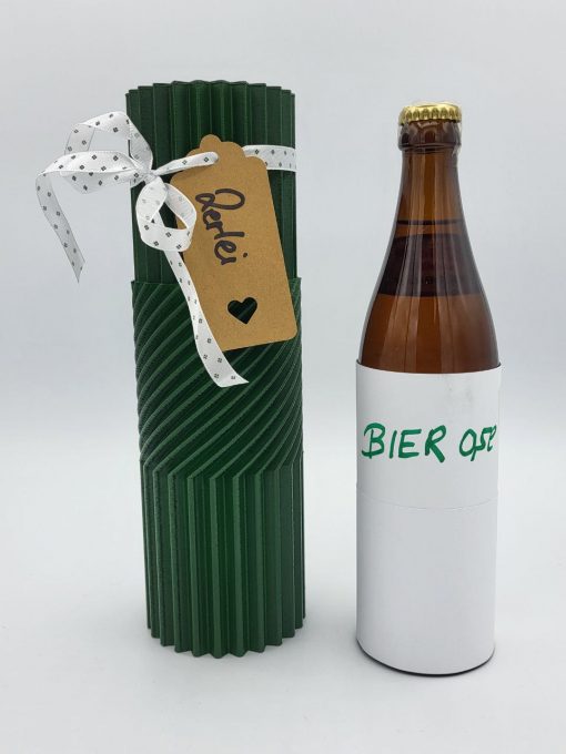 Jäger 2erlei Medium, Geschenke- oder Flaschenbox mit Hirsch, 2-teil. Behälter für diverse Flaschen, als Aufbewahrungsbox, 2 Vasen oder auch als Flaschenkühler verwendbar uvm., waldgrün, 1 St/2teilg, PADRU by Das Teamwork