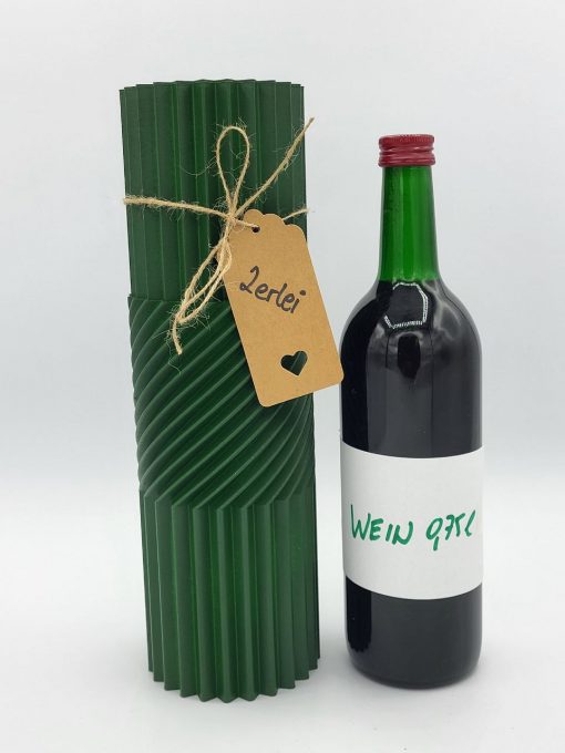Jäger 2erlei Standard Geschenke- oder Flaschenbox mit Hirsch, 2-teil. Behälter für diverse Flaschen, als Aufbewahrungsbox, 2 Vasen oder auch als Flaschenkühler verwendbar uvm., waldgrün, 1 St/2teilg, PADRU by Das Teamwork