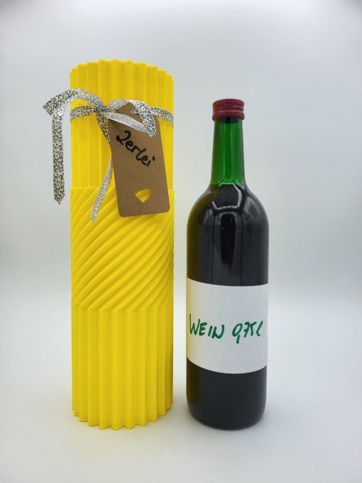 2erlei Standard Geschenke- oder Flaschenbox, SUMSI gelb, 2-teil. Behälter für diverse Flaschen, als Aufbewahrungsbox, 2 Vasen oder auch als Flaschenkühler verwendbar uvm., 1 St/2teilg, PADRU by Das Teamwork