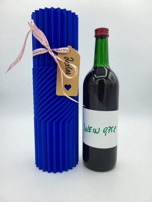 2erlei Standard Geschenke- oder Flaschenbox, blau, 2-teil. Behälter für diverse Flaschen, als Aufbewahrungsbox, 2 Vasen oder auch als Flaschenkühler verwendbar uvm., 1 St/2teilg, PADRU by Das Teamwork