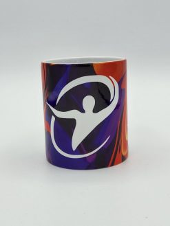 Tasse Logo Micro Micro, Geschenke Tasse, Motiv Tasse, 355ml, Farbe in Rot-Violett-schwarz-Effekten, Das Teamwork
