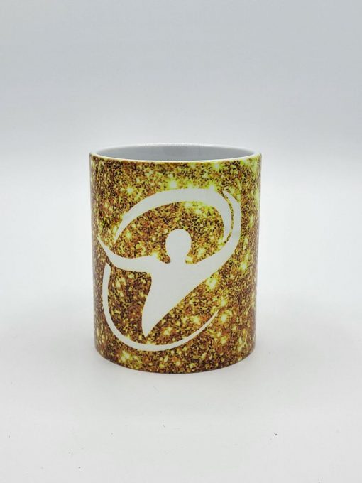 Tasse Logo Micro Micro, Geschenke Tasse, Motiv Tasse, 355ml, Farbe in gold-Effekten, Das Teamwork