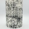 Vase, Flaschenkühler, Sektkübel mit Logo Micro Micro, Marmor-Optik weiß-schwarz, Maße 16x16x24cm, Gewicht 525g, 1St - PADRU