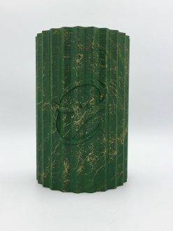 Vase, Flaschenkühler, Sektkübel mit Logo Micro Micro, Marmor-Optik grün-schwarz, Maße 16x16x24cm, Gewicht 525, 1St - PADRU