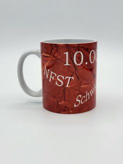 Tasse 10 000 000 +, Geschenke Tasse, Motiv Tasse, 355ml, Farbe in Rot-Effekten, 1St